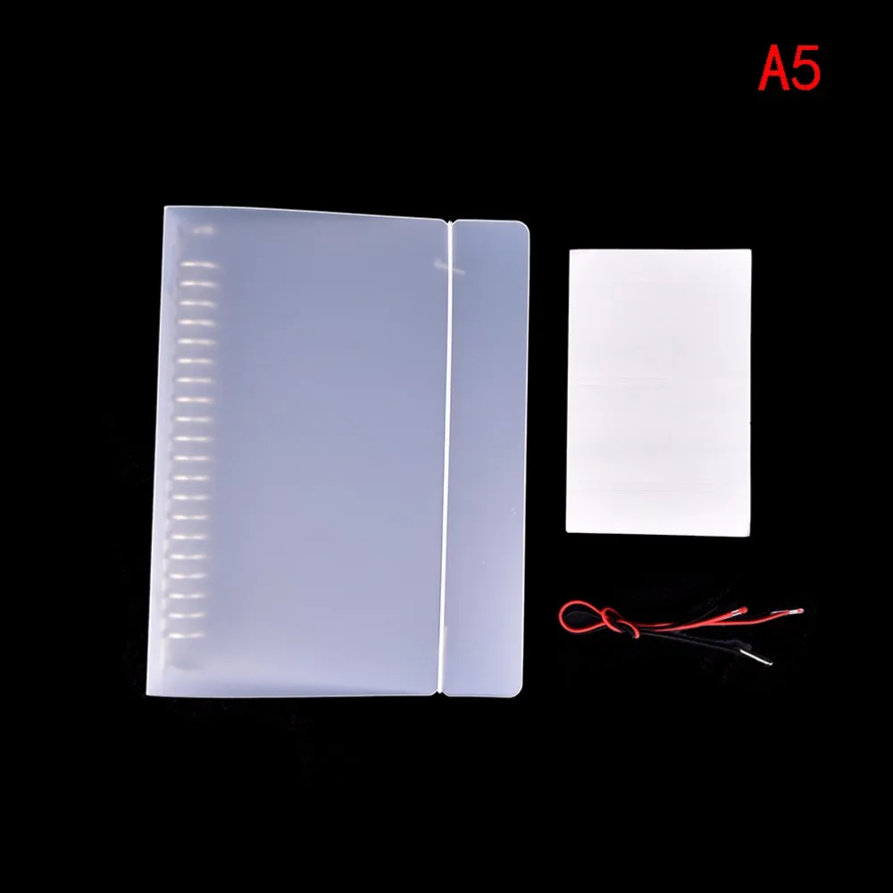 

Loose Leaf Ring Binder Diary Planner Cover Stationery A4/A5/A7 Plastic Clip File Folder Classic Transparent Simple Notebook