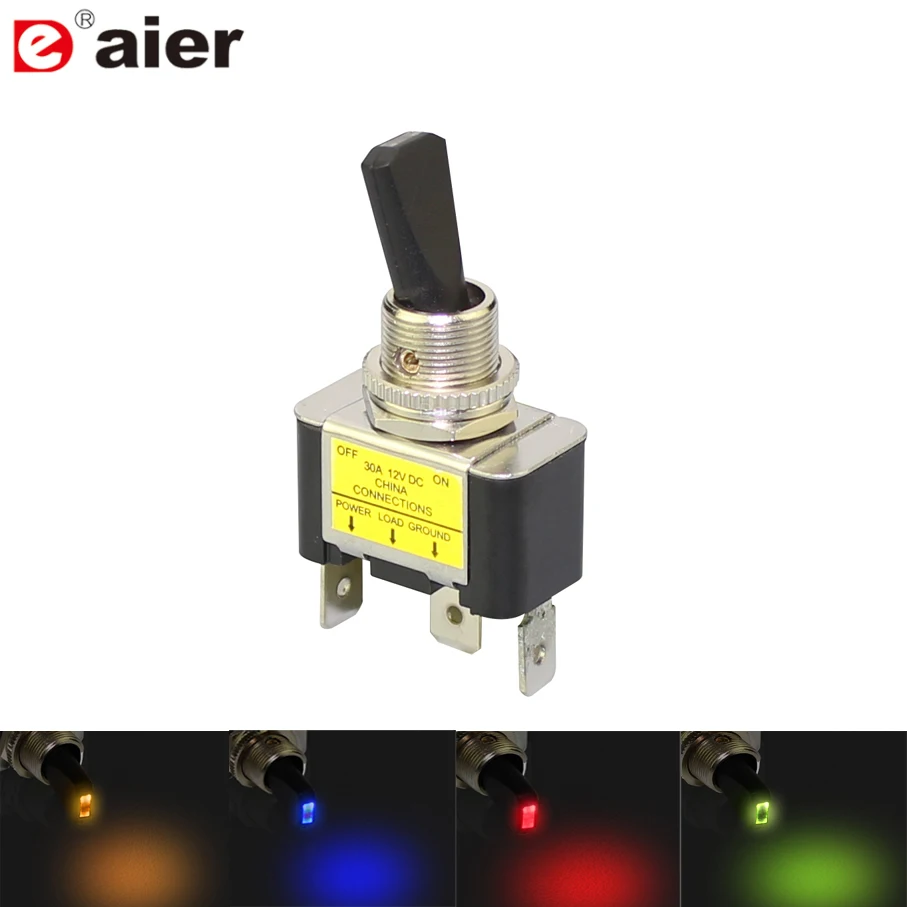 Тумблер светодиодный 30 А 12 в пост. Тока|Выключатели| |