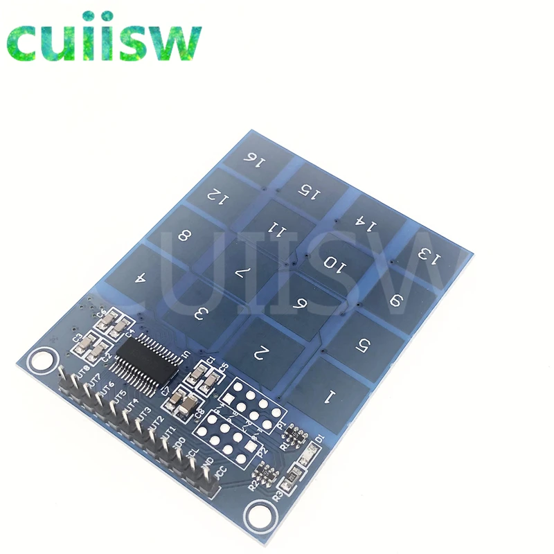 TTP229 16-канальный 16-полосный цифровой емкостный сенсорный модуль переключателя