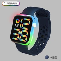 new fashion student mens silicone led watch with the lights popular style colorful cool light electronic watch for women