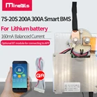 Плата защиты литиевой батареи PCBe, 7s-20s smart bms 8S, 12S, 15S, 16s, 14s, 48 В, 24 В, встроенная bluetooth, 200 А, 300 А, 60 в, 48 В, bms