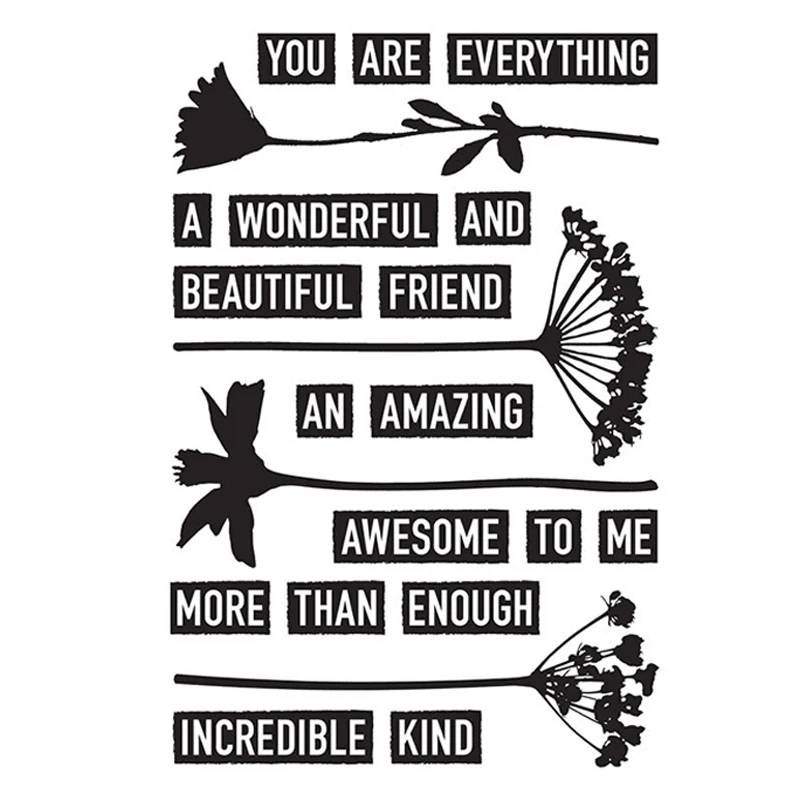

You Are Eveything Dandelion Flower Stamp Seal for Diy Scrapbooking Photo Album Decorative Clear Stamp