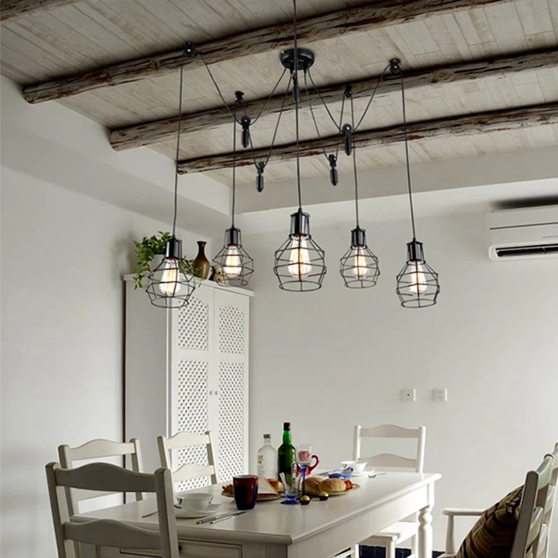 Винтажная люстра сделай сам с пауком креативная Люстра для ресторана гостиной E27