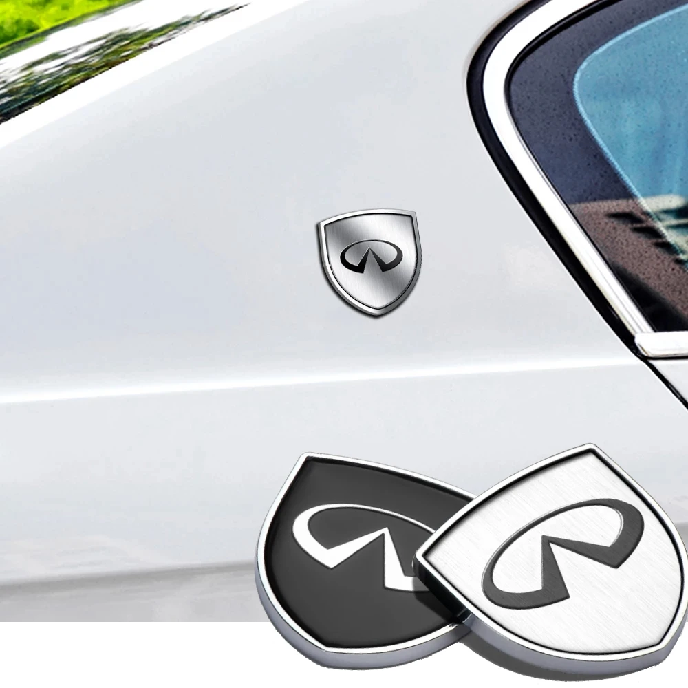 

Metal Shield Custom Decal Car Badge Door Trunk Window Sticker Accessories For Infiniti EX25 FX35 FX45 FX50 G35 G37 JX35 QX30