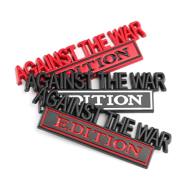 Автомобильный стикер "Против войны" для VW Golf 4 Ford Focus 3 Toyota Auris Seat Exeo Bmw E46 и других.