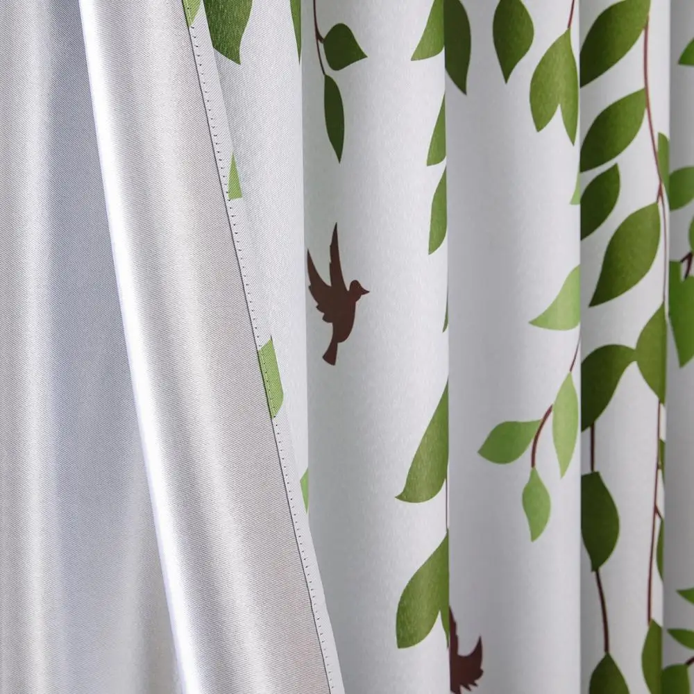 Длинные светонепроницаемые шторы YokiSTG с тропическими листьями занавески из