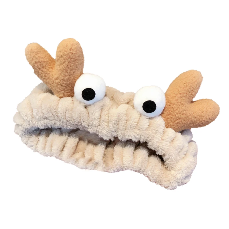 

Women Girls Soft Wash Face Hair Holder Hairbands Coral Fleece Bow Animal Ears Headband Female Turban Fashion Hair Accessories