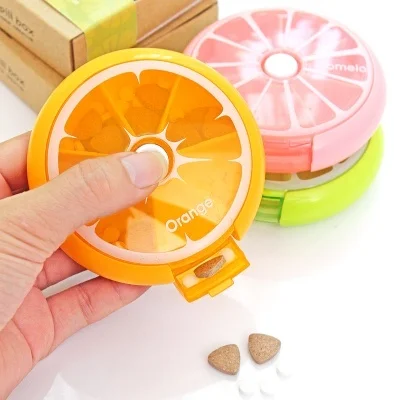 Еженедельная вращающаяся коробка для таблеток круглый резак 7 дней путешествия