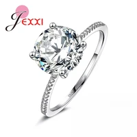 new arrival fashion big bling zircon stone rings for women engagement wedding s925 sterling silver statement rings
