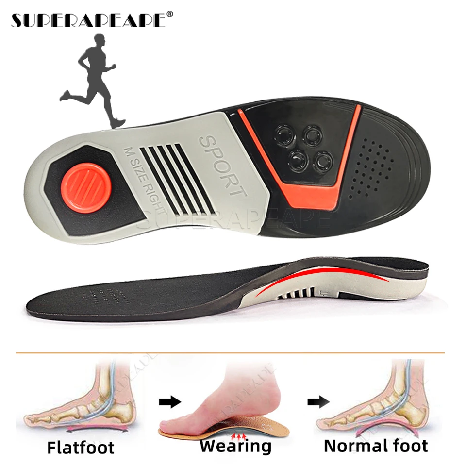 Running Sport Insoles Orthopedic Insoles Shock Absorbant Pads Sole Pad for Shoes insert Foot Care for Plantar Fasciitis
