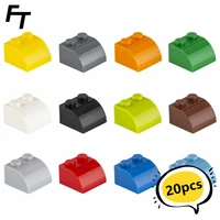 20pcs small particle arc brick slope brick 2x2 brick diy building blocks compatible with creative gift moc blocks castle toys