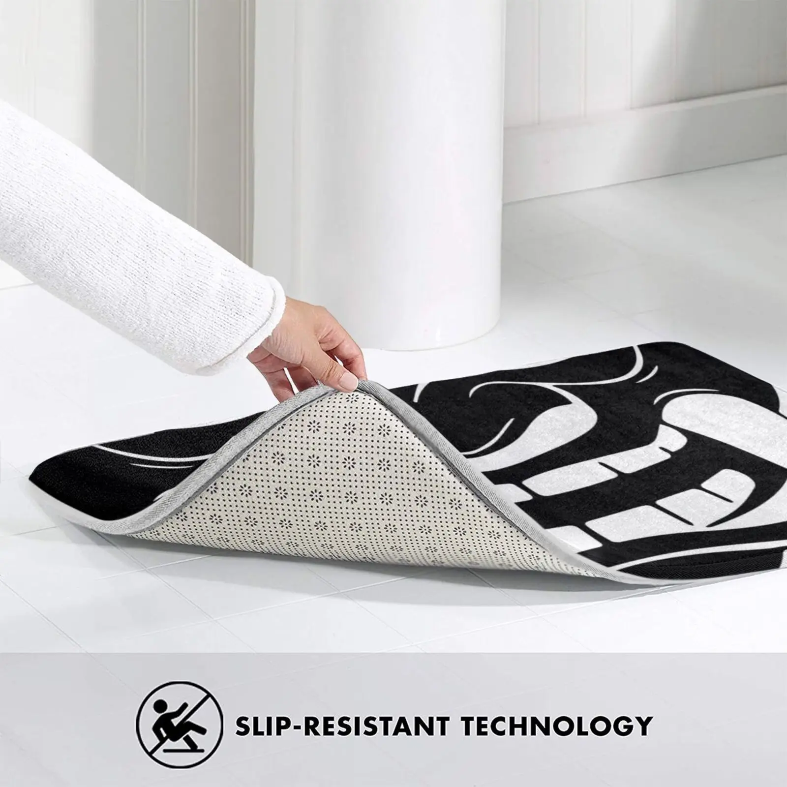 Они демон японская маска белая кожа Dtg104 коврик ковер Противоскользящий для