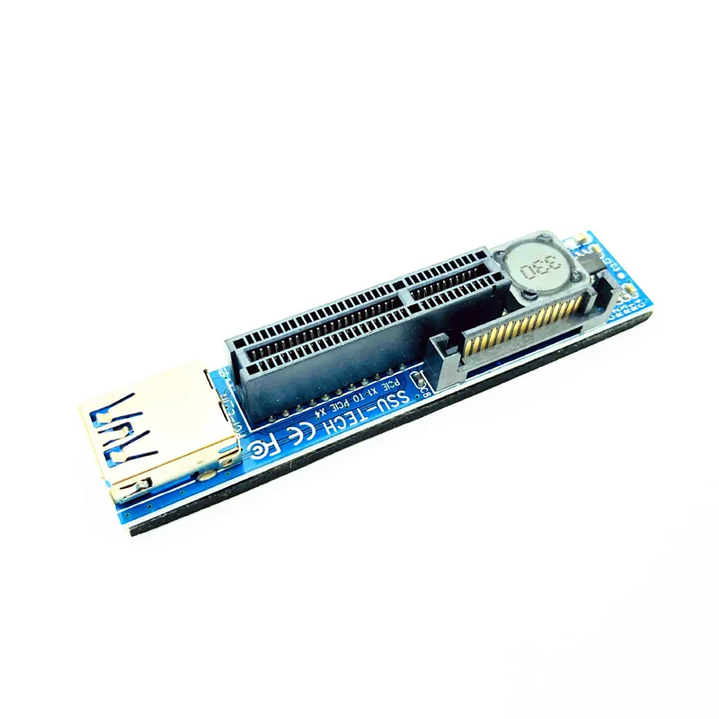 PC Graphics Cards PCI Express Connector Cable Riser Card Mini PCI-E to 4X + USB Extension Port Adapter PCIE Extender | Компьютеры и