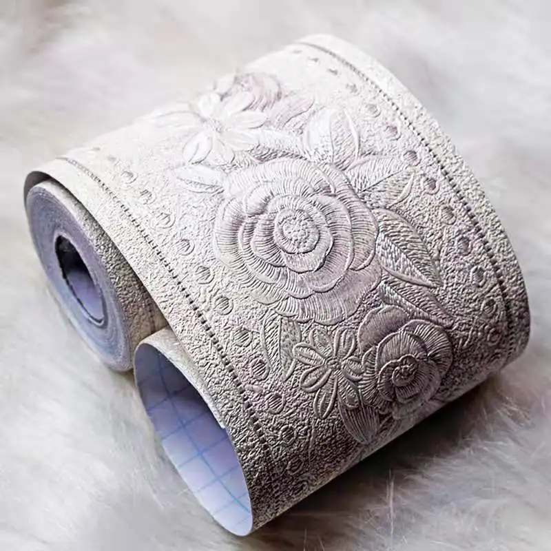 YX-white peony DIY Emboss стикер на стену s виниловый водонепроницаемый домашний декор самоклеющиеся обои для ног линия талии стикер украшения кухни - Цвет: YX-white peony