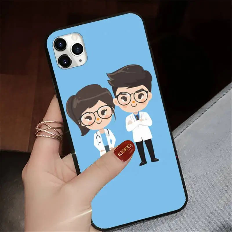 

Cartoon nurse Phone Case for iPhone 11 12 pro XS MAX 8 7 6 6S Plus X 5S SE 2020 XR