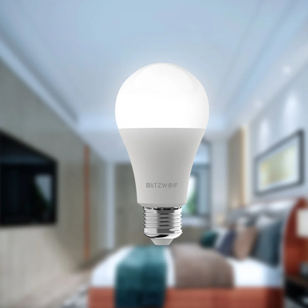 Умная Светодиодная лампа BlitzWolf CW + WW 9 Вт 900LM Wi-Fi | Электроника