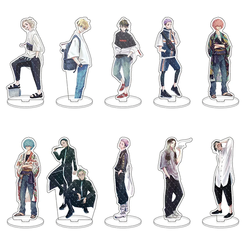 

15cm Anime Tokyo Revengers Acrylic Stands Figure Manjiro Ken Takemichi Hinata Atsushi Cosplay Model Plate Decor Fans Collection