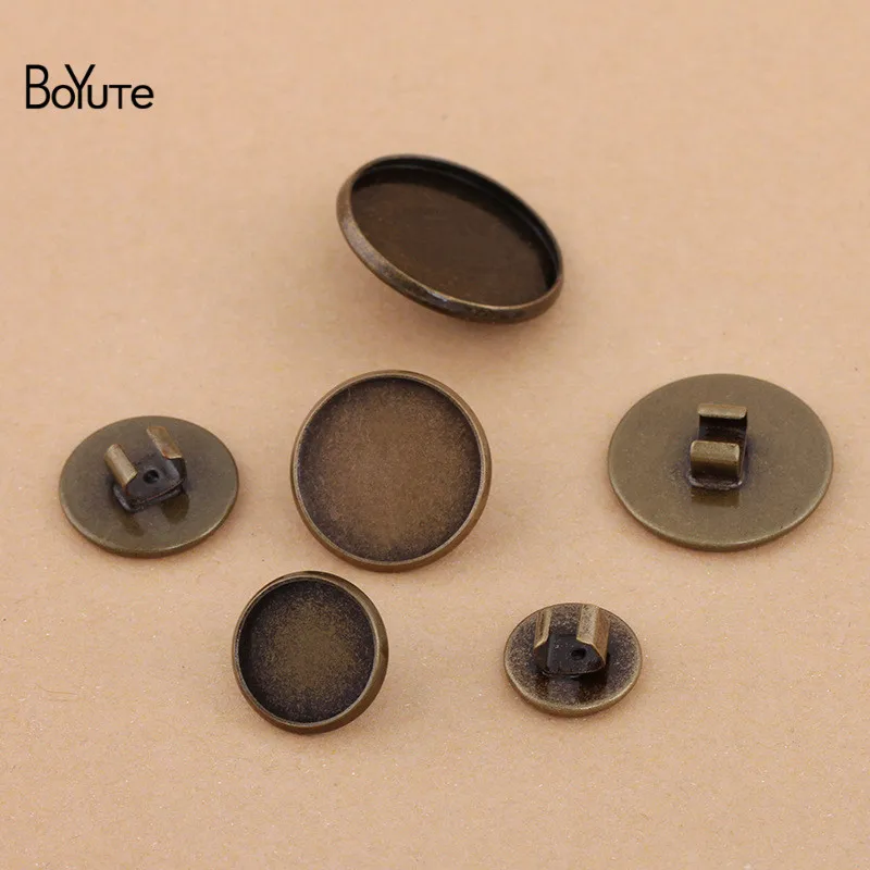 BoYuTe (50 Pieces/Lot) 10-12-14-16-18-20MM Cabochon Base Blanks Tray Diy Hair Rope Clips Clasps Buckles Fastener | Украшения и
