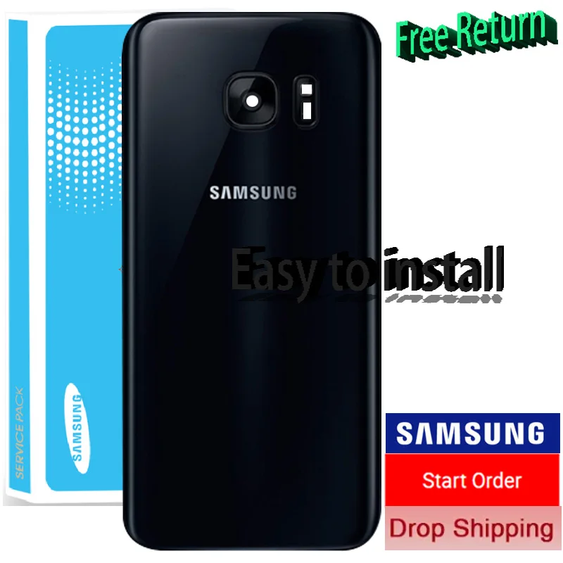 Оригинальная задняя крышка 5 дюйма для SAMSUNG Galaxy S7 Edge G935 G935F Сменный стеклянный