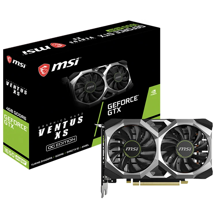 

Видеокарта MSI NAVID GTX 1650 с вентиляционными отверстиями, XS, OC, 4G, 4 Гб, GDDR6, 128 бит