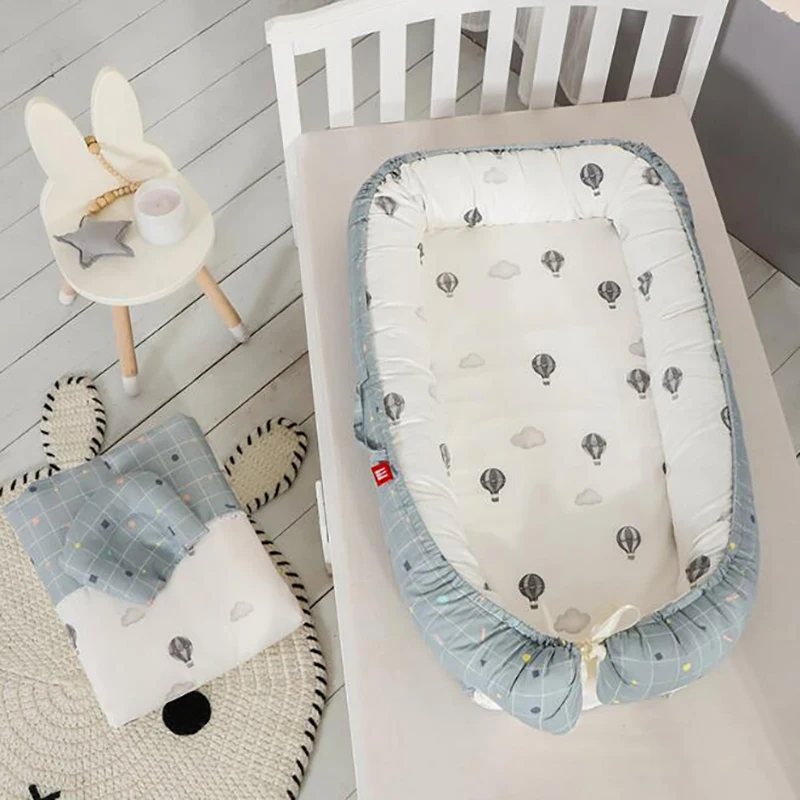 

Baby Portable Crib Bumpers Sleeping Cot Nest Crib Baby Bed Protection Pad Foldable Removable YHM011
