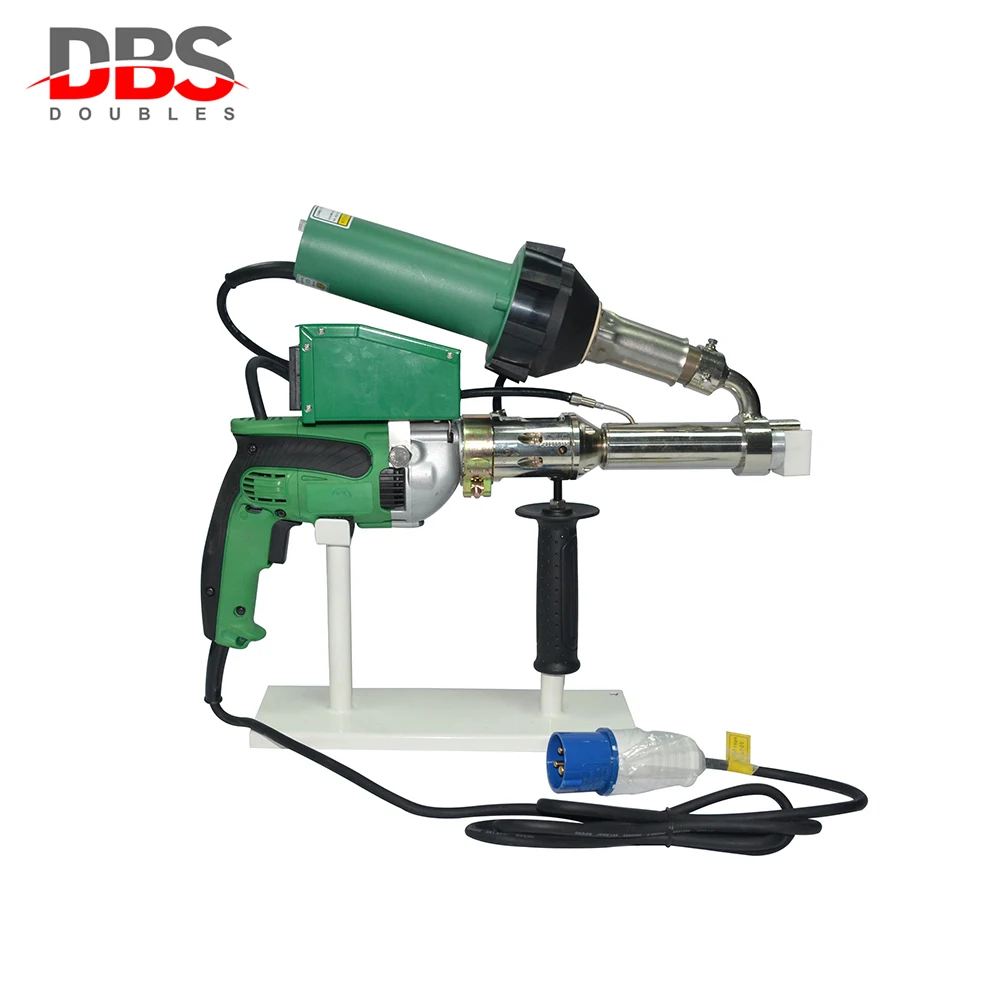

Double Heating System Plastic Hand Held Welding Extruder Gun with Hitachi Drill for HDPE Pipe,PP Tank ,Geomembrane Sheet,Plank
