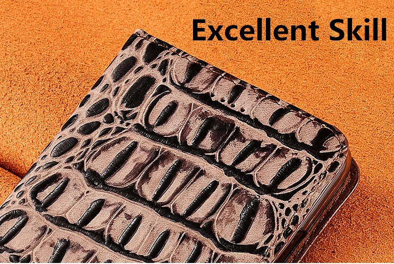 

Crocodile pattern genuine leather magnetic case card slot for Sony Xperia XZ2/Xperia XZ2 Compact phone bag funda flip cover capa