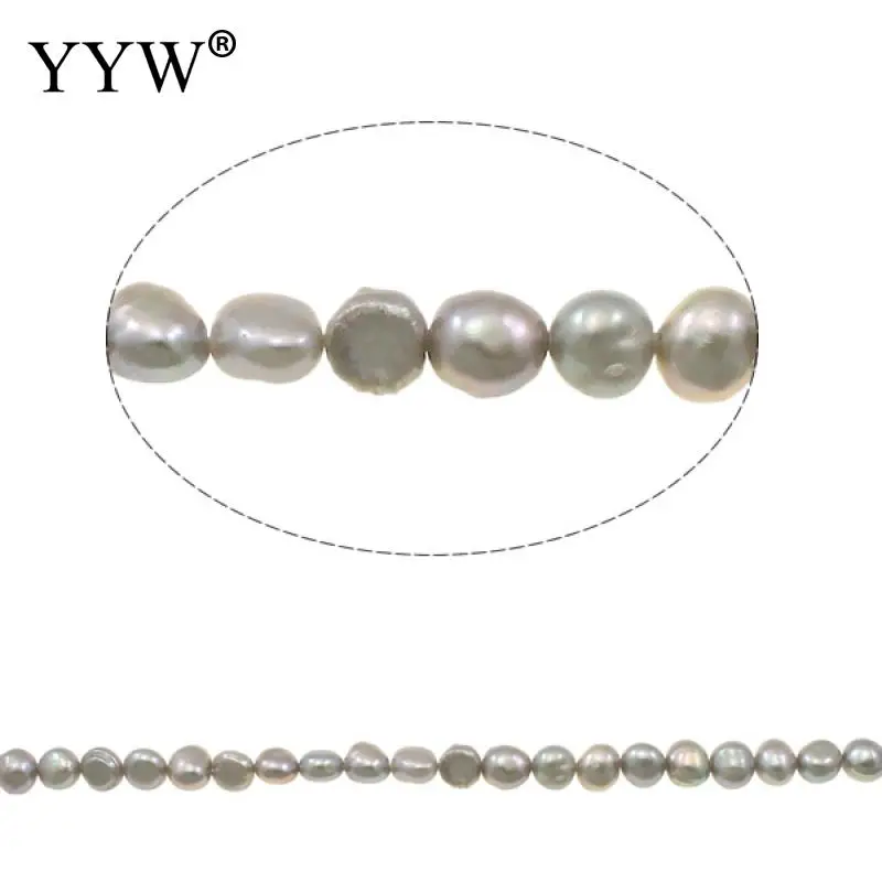 

cultured baroque freshwater pearl beads natural purple 6-7mm grey 0.8mm 14.5 inch for jewelry making diy necklace bracelet