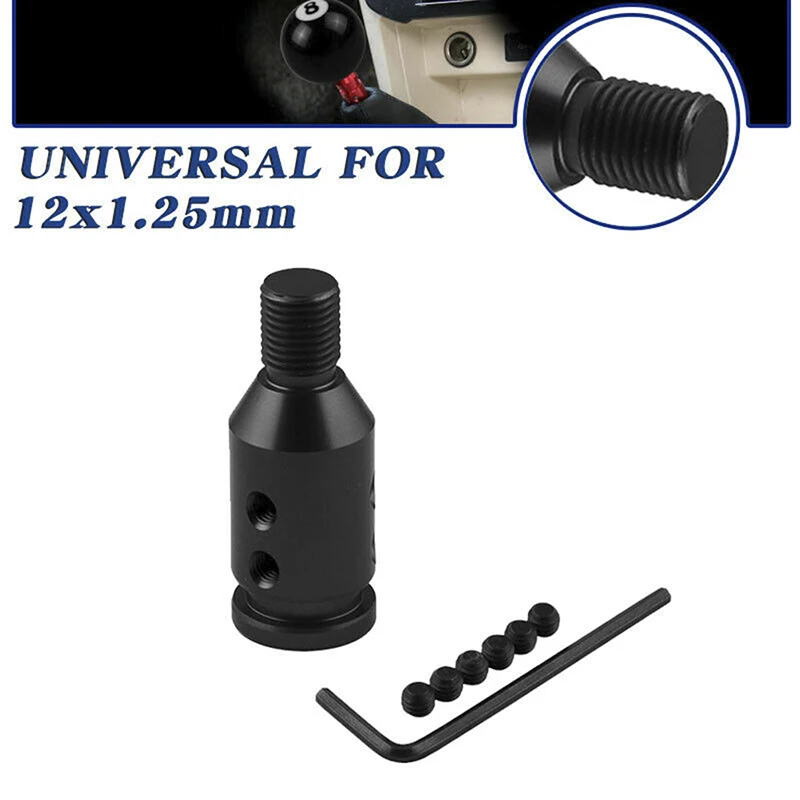 

1PC Universal Aluminum Shift Knob Adapter For Non Threaded Gear Shifters 12x1.25mm