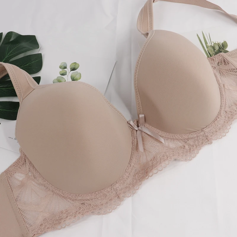 Beauwear без подкладки пуш ап бюстгальтер размера плюс 40D 42D 44D 46D 48D 50D Для женщин \'s