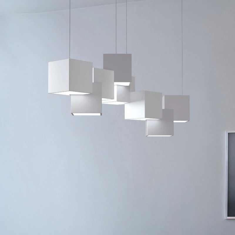 Goedkoop Magische Kubus Led Hanglampen Moderne Ceilng Opknoping Lamp Indoor Verlichting Voor Eetkamer Woonkamer Home Decor Lichtpunt