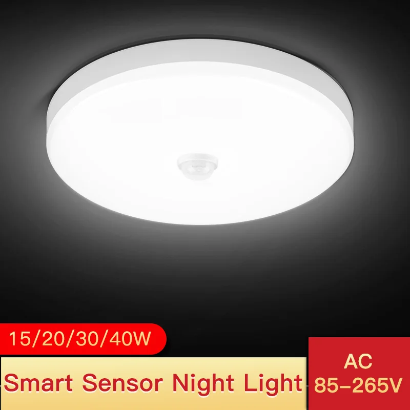 Движение Сенсор ночные светильники светодиодные лампы с движения потолок