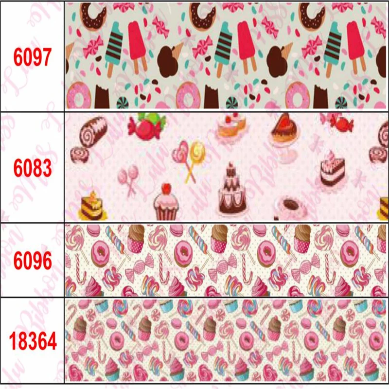 16 мм-75 мм цветной пончик шоколад кекс и печенья облако печатная корсажная/Foe лента