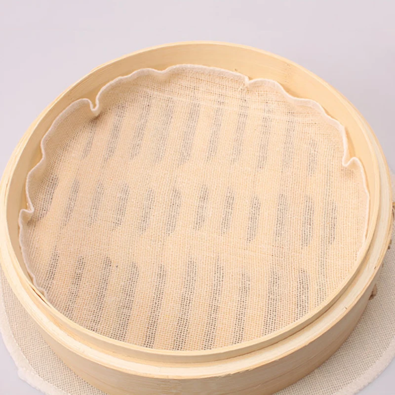 

Cotton Steamer Cloth Non-stick Steamer Pad Breathable Steamed Cloth Kitchen Food Steamed Buns Bread Mat