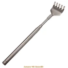 1 шт. чесалка для спины Практичная ручка из нержавеющей стали царапающий зажим карманная телескопическая Массажная нержавеющая сталь