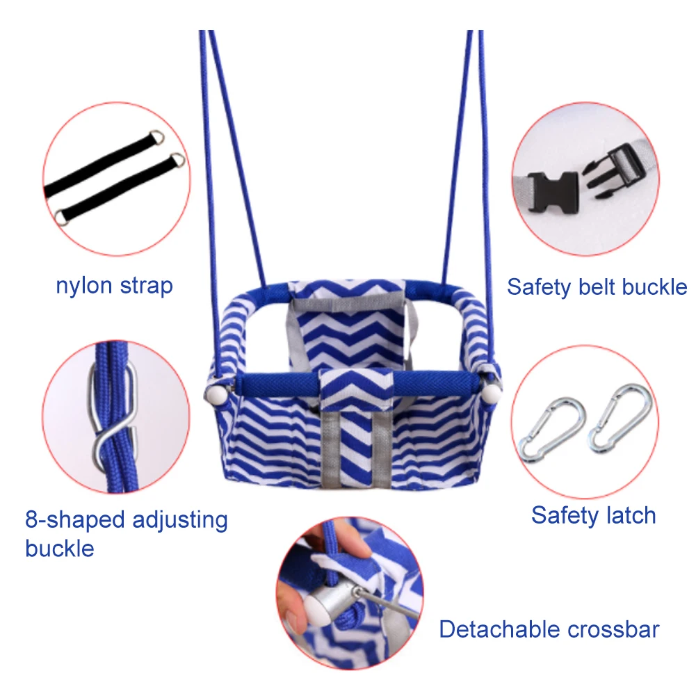 

Baby Garden Door Hanging Portable Easy Install Swing Chair Balcony Hammock Canvas Adjustable For Kids Comfortable Indoor Outdoor