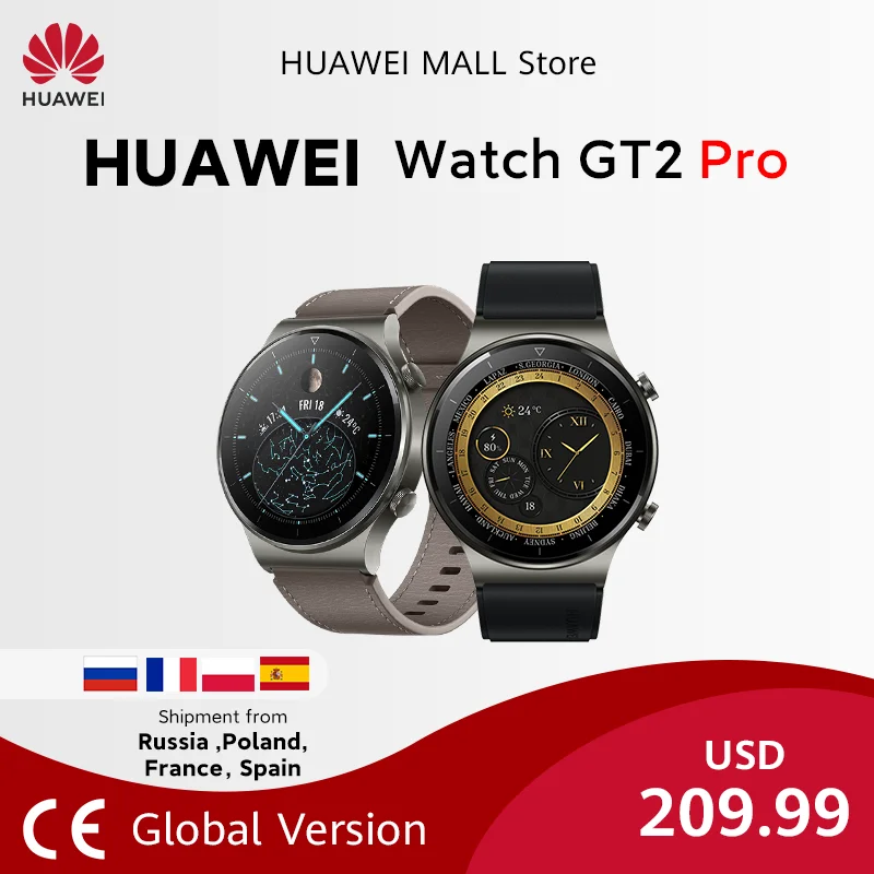 Оригинальные умные часы HUAWEI Watch GT 2 pro 14 дней автономной работы GPS Беспроводная