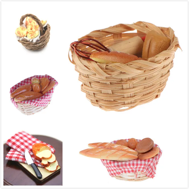 Миниатюрный инструмент для еды хлеб тост хот дог с корзиной столовая