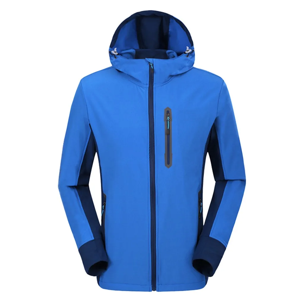 Мужские зимние с капюшоном мягкое непродуваемое водонепроницаемое пальто