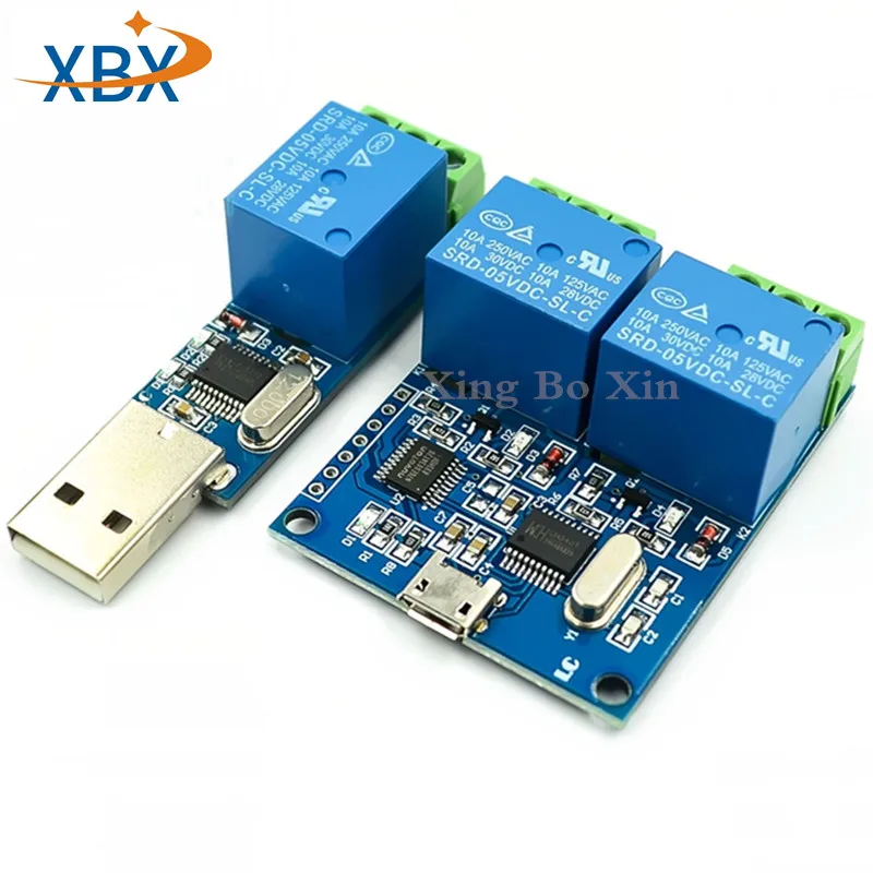 

LCUS-1 LCUS-2 USB 5 В 1/2 канальный релейный модуль CH340 USB Интеллектуальный переключатель последовательного релейного модуля