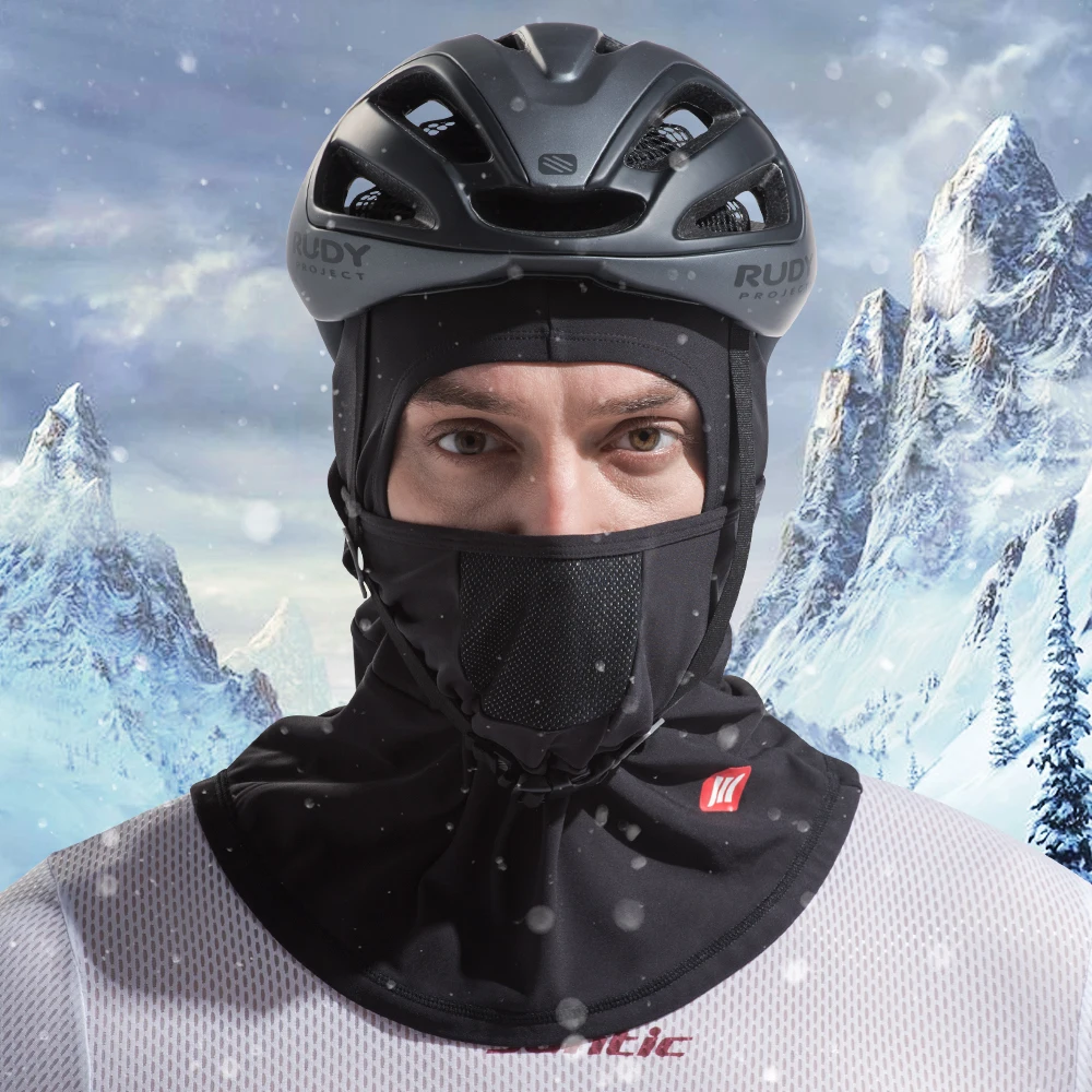 

Santic Men Cycling Cap Winter Keep Warm Sports Mask Headgear MTB Road Bike Head Hats Windproof Dustproof K20M7180H