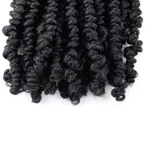 Bob Spring Twist Hair Prelooped Crochet Hair Braids 6 Inch Short passion twist hair pre twisted By Flyteng images - 6