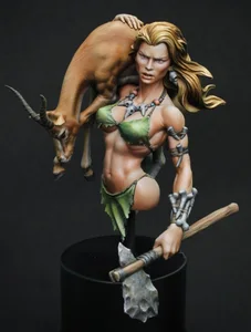 110 anicent warrior с бюстом в виде животного (без основания) модельная фигурка из смолы kits, миниатюрный gk, без сборки, неокрашенный