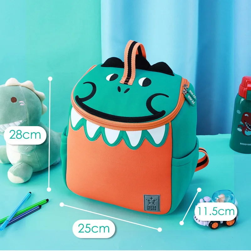 Green Dinosaur Розовый 3D единорог школьные рюкзаки для девочек детский сад детские школьные рюкзаки с ручкой милые животные школьный рюкзак - Цвет: Green Dinosaur