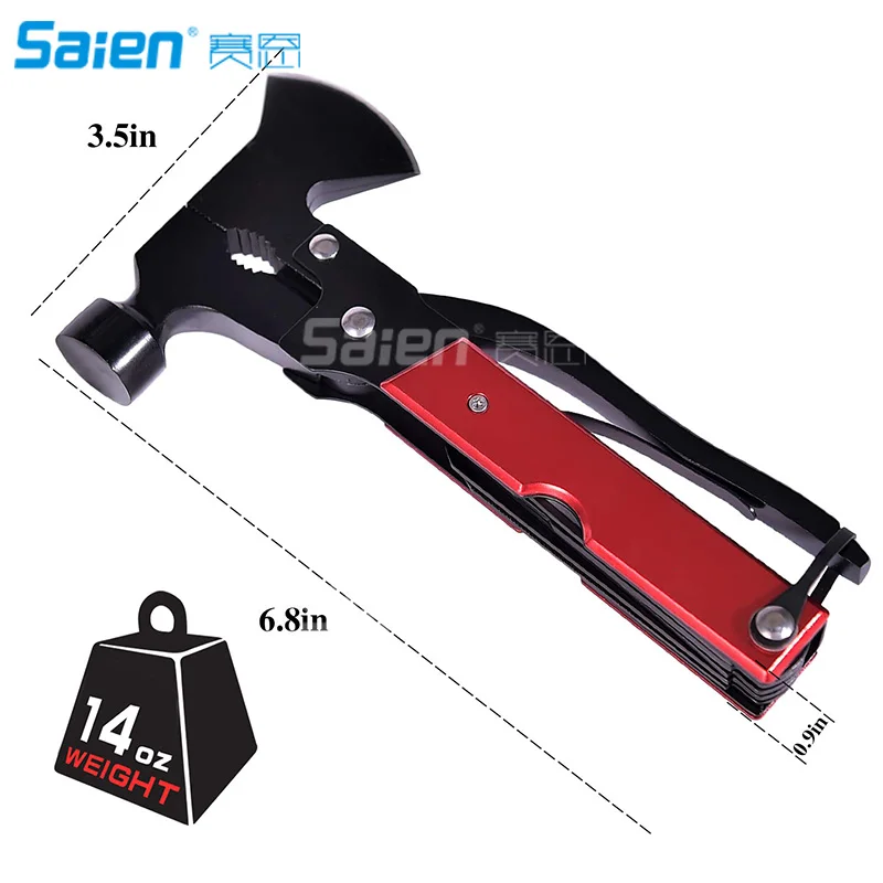 Многофункциональный инструмент из нержавеющей стали 14 в 1 прочный черный оксид