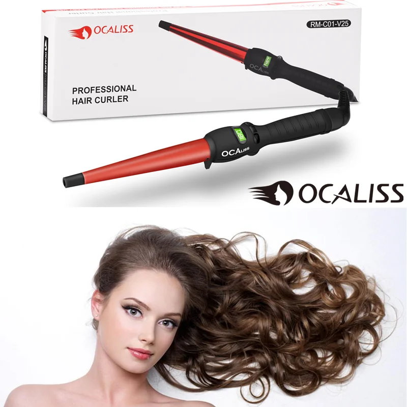 

RM-C01-V25 Electric Hair Curler Spiral Curling Iron Wand Roller Wave Curl Salon Hair Tools