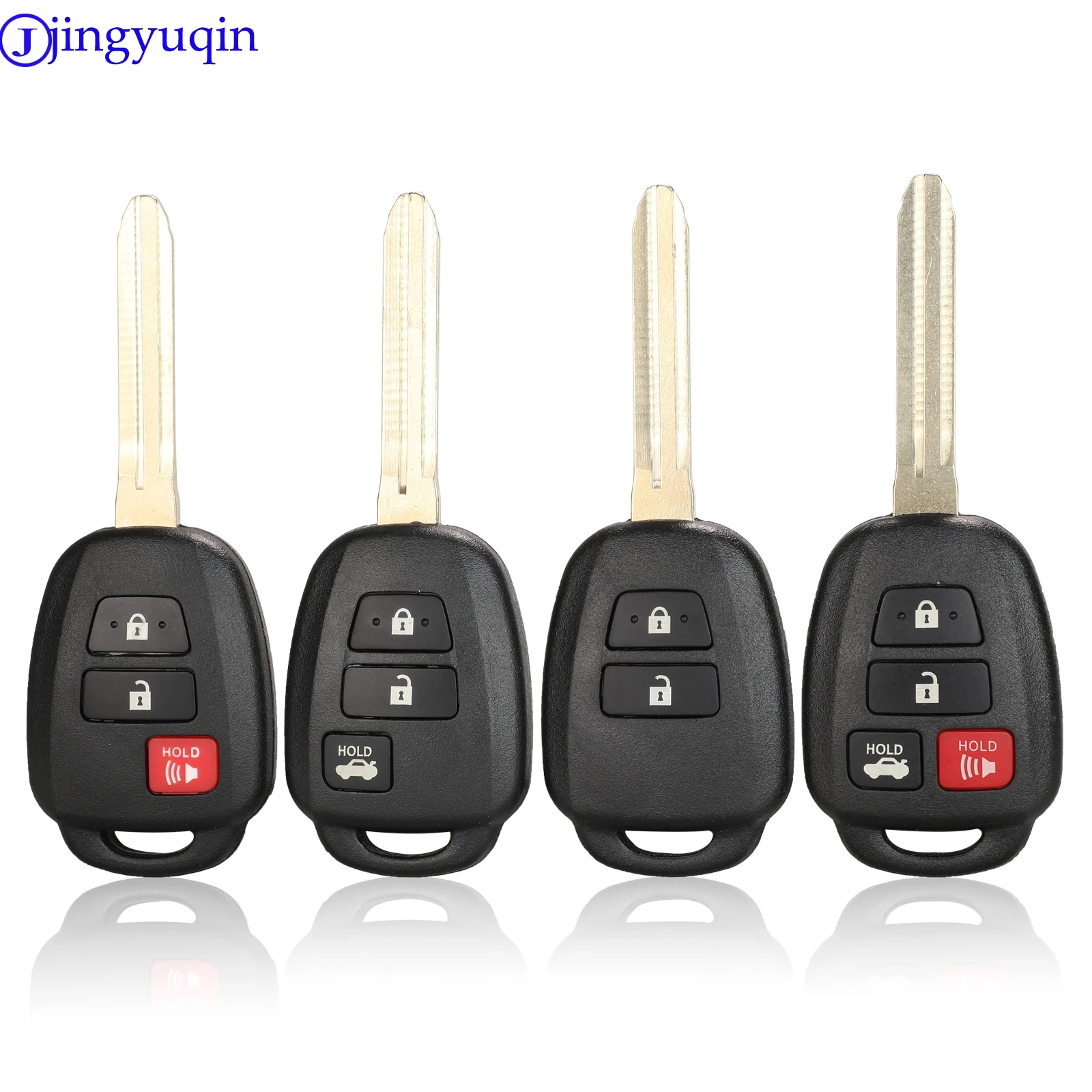 jingyuqin 10ps For Toyota CAMRY 2012 2013 2014 2015 Corolla 2014 2015 4 Buttons Remote Car Key Shell Case Fob With TOY43 Blade