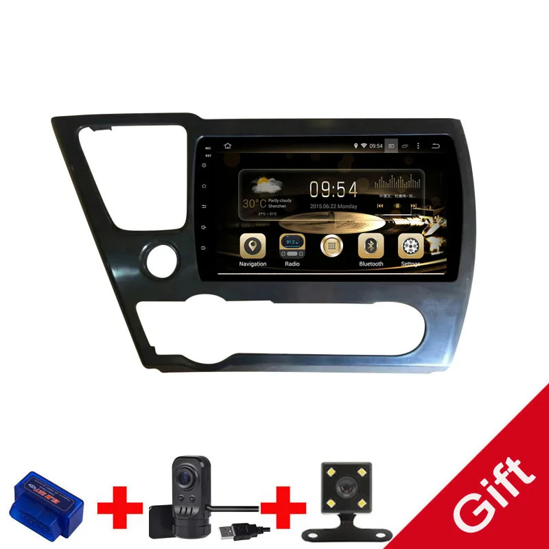 Android 9 0 Восьмиядерный PX5/PX6 Fit HONDA CIVIC 2014 Автомобильный dvd плеер навигация GPS