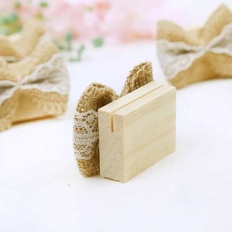 20 шт. деревянная ворсовая карточка с именем и местом для фото держатели