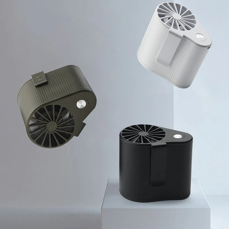 Mini Waist Hanging Fan Super Powerful Airflow Portable Air Conditioning Suit Rechargeable Battery 3 Speed Setting Black | Бытовая
